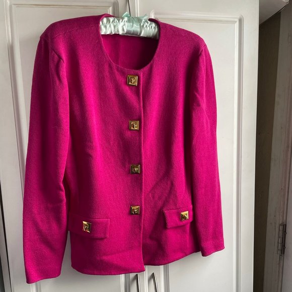 St John Jacket - Bright Pink, Gold Accents - Picture 7 of 9